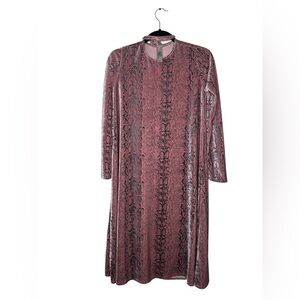Juicy Couture Velvet Pink Snake Print Dress